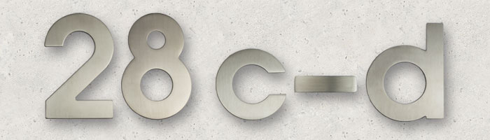 Hausnummern normalgroß